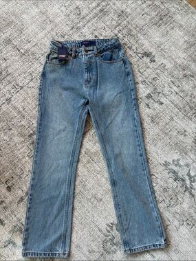 Class Roberto Cavalli Women’s Straight Jeans in Light Blue Denim
